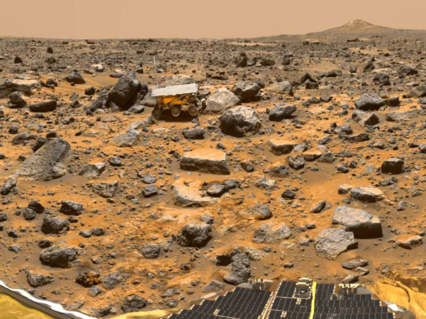 The Sojourner rover på upptäcktsfärd på Mars yta, Foto: NASA/JPL
